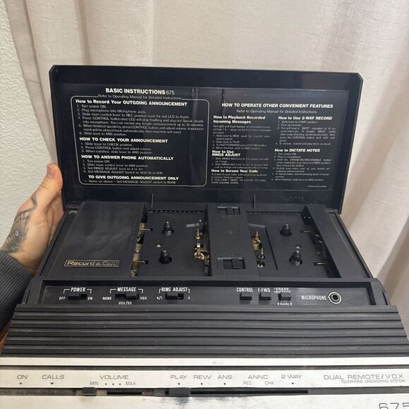 VINTAGE RECORD A CALL MODEL 675 Great Condition Remote Key & Instruction Manual - Picture 12 of 12